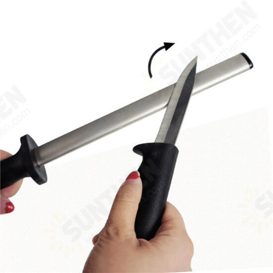 8 Inch 600 Grit Diamond Sharpener Steel Rod Knife Sharpening Tool 8 Inch 600 Grit Diamond Sharpener Steel Rod Knife Sharpening Tool