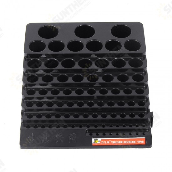 85 Holes Drill Bit Storage Box Without Drill Milling Cutter Saving Space Holder