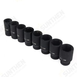 8Pcs 3/4 Inch Drive Deep Impact Socket Set 26-38mm Socket Kit 8Pcs 3/4 Inch Drive Deep Impact Socket Set 26-38mm Socket Kit