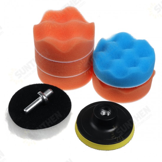 8pcs 3/4/5/6/7 Inch Car Polishing Buffing Pad with Drill Adapter Hand Buffer Set 8pcs 3/4/5/6/7 Inch Car Polishing Buffing Pad with Drill Adapter Hand Buffer Set