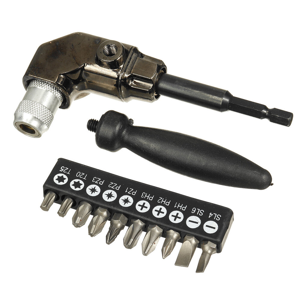 90 Degree Bit Right Angle Driver Electric Screwdriver Drill Turning ...