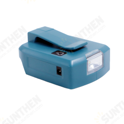 Adapter LED Working Light for Makita 14.4V/18V Li-on Battery BL1830 BL1430 Dual USB Converter with LED Lamp for Makita