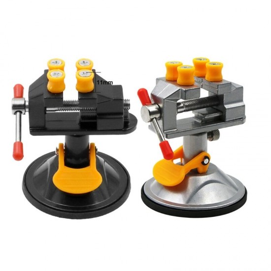 Adjustable Fixed Electric Mini Table Bench Vise 360 Degree Rotatable Grinder Rotary Hand Drill Suction Cup Fixed Frame