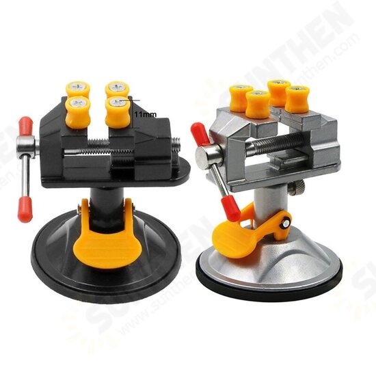 Adjustable Fixed Electric Mini Table Bench Vise 360 Degree Rotatable Grinder Rotary Hand Drill Suction Cup Fixed Frame