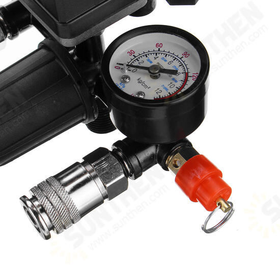 Air Compressor Pressure Switch Control Valve Manifold Regulator Gauges With Quick Connector Air Compressor Pressure Switch Control Valve Manifold Regulator Gauges With Quick Connector