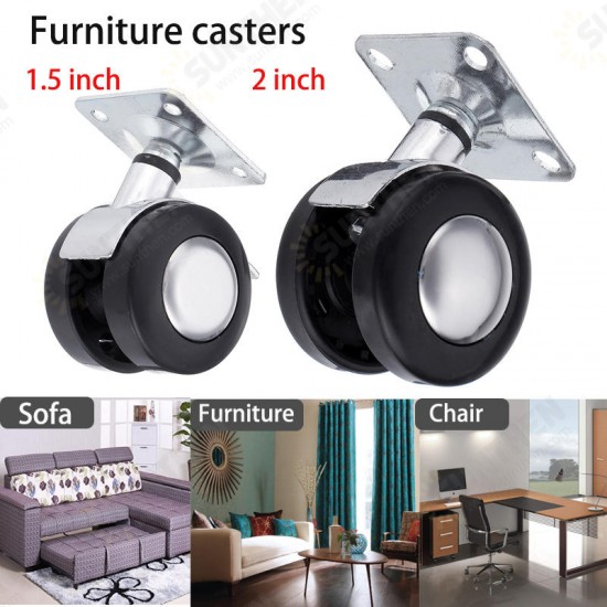 Alloy Wheel 1.5 Inch 2 Inch Furniture Sofa Caster Swivel Chair Wheels Replacement Alloy Wheel 1.5 Inch 2 Inch Furniture Sofa Caster Swivel Chair Wheels Replacement