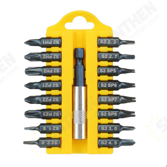 17 In 1 Screwdriver Bit Set Alloy Steel 1/4 Inch Hex Shank Screwdriver