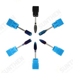 Blue Nano Coated Carbide Sharp Nail Drill Bits Cuticle Cleaning Tool Blue Nano Coated Carbide Sharp Nail Drill Bits Cuticle Cleaning Tool