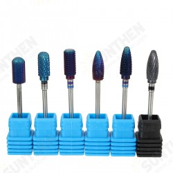 Blue Nano Coated Carbide Sharp Nail Drill Bits Cuticle Cleaning Tool Blue Nano Coated Carbide Sharp Nail Drill Bits Cuticle Cleaning Tool