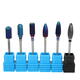 Blue Nano Coated Carbide Sharp Nail Drill Bits Cuticle Cleaning Tool Blue Nano Coated Carbide Sharp Nail Drill Bits Cuticle Cleaning Tool