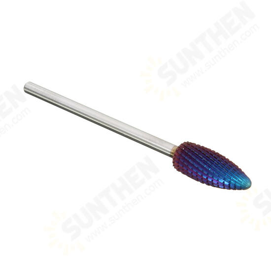 Blue Nano Coated Carbide Sharp Nail Drill Bits Cuticle Cleaning Tool Blue Nano Coated Carbide Sharp Nail Drill Bits Cuticle Cleaning Tool