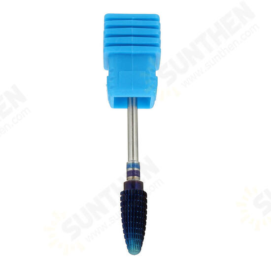 Blue Nano Coated Carbide Sharp Nail Drill Bits Cuticle Cleaning Tool Blue Nano Coated Carbide Sharp Nail Drill Bits Cuticle Cleaning Tool