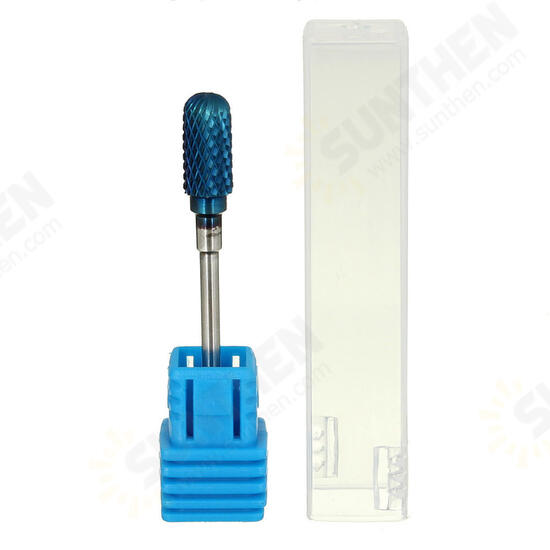 Blue Nano Coated Carbide Sharp Nail Drill Bits Cuticle Cleaning Tool Blue Nano Coated Carbide Sharp Nail Drill Bits Cuticle Cleaning Tool