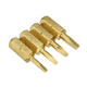 4pcs 25mm 1.8-2.7mm Triangle Shaped Screwdriver Bits 1/4 Inch Hex Shank Electroplating Bronze