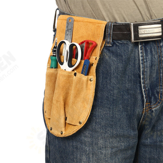 Cowhide Waist Bag Electrical Woodworking Hardware Screwdriver Tools Belt Case Cowhide Waist Bag Electrical Woodworking Hardware Screwdriver Tools Belt Case