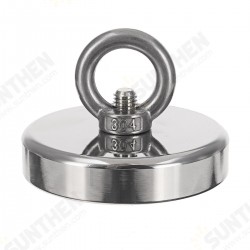 D85mm 270Kg Pull Neodymium Fishing Magnet Treasure Hunting Underwater Recovery Magnet