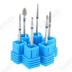 Diamond Nail Drill Bits File Cuticle Clean Burr Abrasive Tool