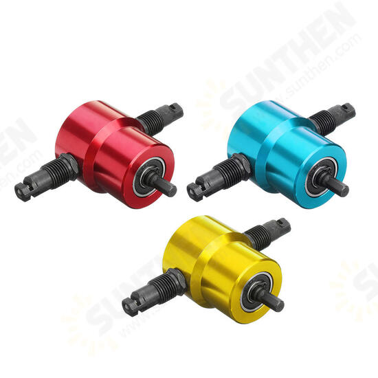 Double Headed Sheet Metal Cutting Nibbler Drill Attachment Metal Cutter Tool with Case Red Gold Blue Double Headed Sheet Metal Cutting Nibbler Drill Attachment Metal Cutter Tool with Case Red Gold Blue