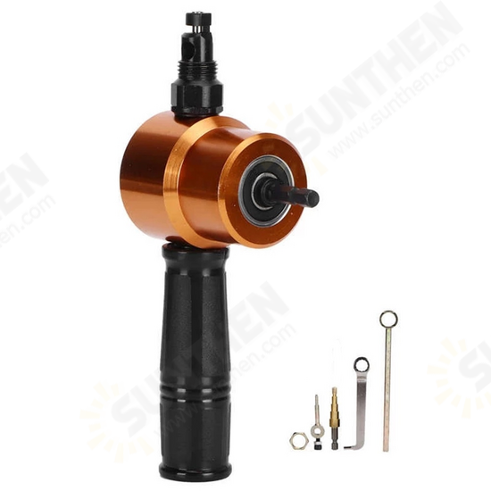 Double Headed Sheet Metal Nibbler Cutter Drill Attachment Nibbler for 360 Degree Rotatable Circle Cutting Straight Cutting Double Headed Sheet Metal Nibbler Cutter Drill Attachment Nibbler for 360 Degree Rotatable Circle Cutting Straight Cutting