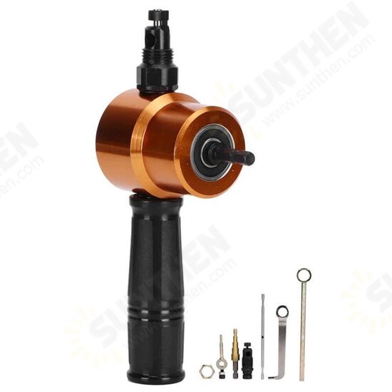 Double Headed Sheet Metal Nibbler Cutter Drill Attachment Nibbler for 360 Degree Rotatable Circle Cutting Straight Cutting Double Headed Sheet Metal Nibbler Cutter Drill Attachment Nibbler for 360 Degree Rotatable Circle Cutting Straight Cutting