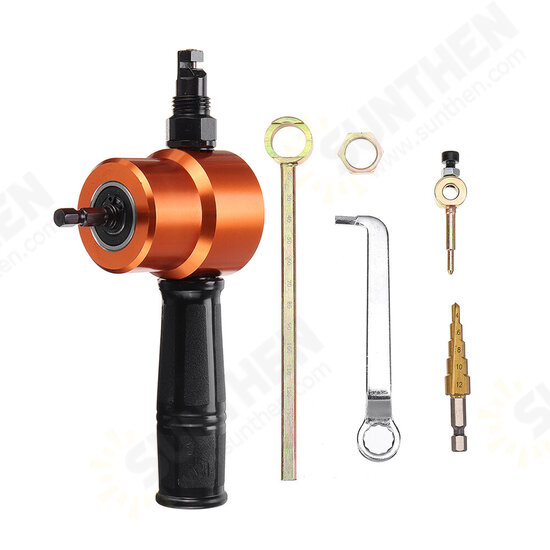 Double Headed Sheet Metal Nibbler Cutter Drill Attachment Nibbler for 360 Degree Rotatable Circle Cutting Straight Cutting Double Headed Sheet Metal Nibbler Cutter Drill Attachment Nibbler for 360 Degree Rotatable Circle Cutting Straight Cutting