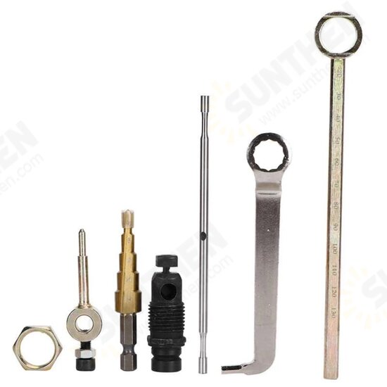 Double Headed Sheet Metal Nibbler Cutter Drill Attachment Nibbler for 360 Degree Rotatable Circle Cutting Straight Cutting Double Headed Sheet Metal Nibbler Cutter Drill Attachment Nibbler for 360 Degree Rotatable Circle Cutting Straight Cutting