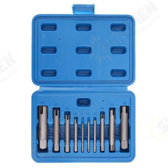 10Pcs Damaged Taps Remover Screw Tap Extractor Set Broken Taps Removal Kit 10Pcs Damaged Taps Remover Screw Tap Extractor Set Broken Taps Removal Kit