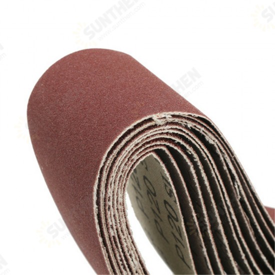 10pcs 40 to 1000 Grit 30mm x 540mm Sanding Belts For Angle Grinder Belt Sander Attachment