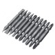 10pcs 65mm Magnetic Screwdriver Bits 1/4 Inch Hex Shank PH/PZ/FL Screwdriver Bit Set