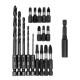 1/4 Inch Socket Adapter 18/42pcs Screwdriver Bits Set S2 Steel Impart Screw Driver Drill Bit For Power Tools