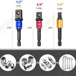 16Pcs/Set Flexible Drill Extension Hex Shank Nut Driver Bit Bendable Drill Extension+Universal Socket Adapter+Screwdriver Bit+Angled Drill Extension 16Pcs/Set Flexible Drill Extension Hex Shank Nut Driver Bit Bendable Drill Extension+Universal Socket Adapter+Screwdriver Bit+Angled Drill Extension