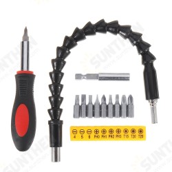295mm Flexible Shaft with 10pcs Screwdriver Bit Extension Rod and Screwdriver 295mm Flexible Shaft with 10pcs Screwdriver Bit Extension Rod and Screwdriver