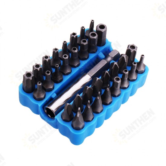 33pcs Magnetic Screwdriver Bit Set Torx Star Spanner Tri Wing Electric Screwdriver Bits with Holder