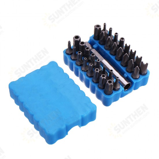 33pcs Magnetic Screwdriver Bit Set Torx Star Spanner Tri Wing Electric Screwdriver Bits with Holder