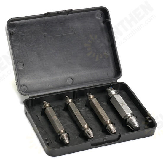 4pcs Double Side Drill Out Damaged Screw Extractor Drill Bits Stripped Screw Removers 4pcs Double Side Drill Out Damaged Screw Extractor Drill Bits Stripped Screw Removers