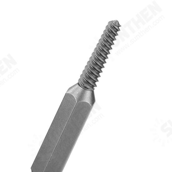 5Pcs Hex Shank Coarse/Fine Teeth Damaged Bolt Remover Screw Extractor Drill Bit Guide Broken Bolt Stud Remover Set