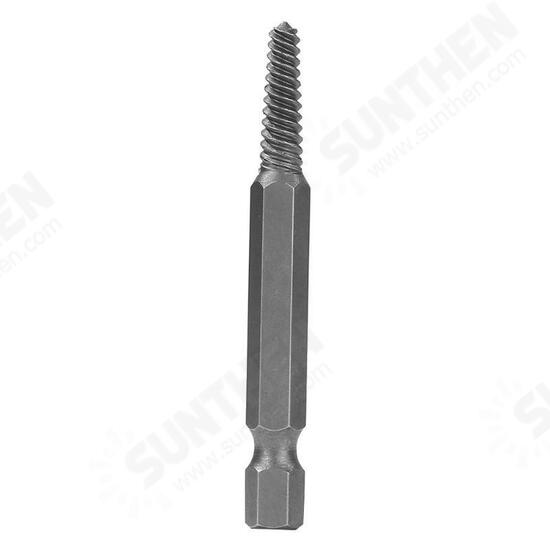 5Pcs Hex Shank Coarse/Fine Teeth Damaged Bolt Remover Screw Extractor Drill Bit Guide Broken Bolt Stud Remover Set