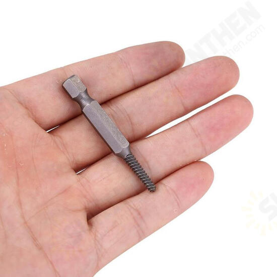 5Pcs Hex Shank Coarse/Fine Teeth Damaged Bolt Remover Screw Extractor Drill Bit Guide Broken Bolt Stud Remover Set