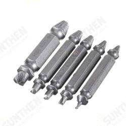 5pcs HSS Double Side Damaged Screw Extractor Out Remover Bolt Stud Tool 5pcs HSS Double Side Damaged Screw Extractor Out Remover Bolt Stud Tool