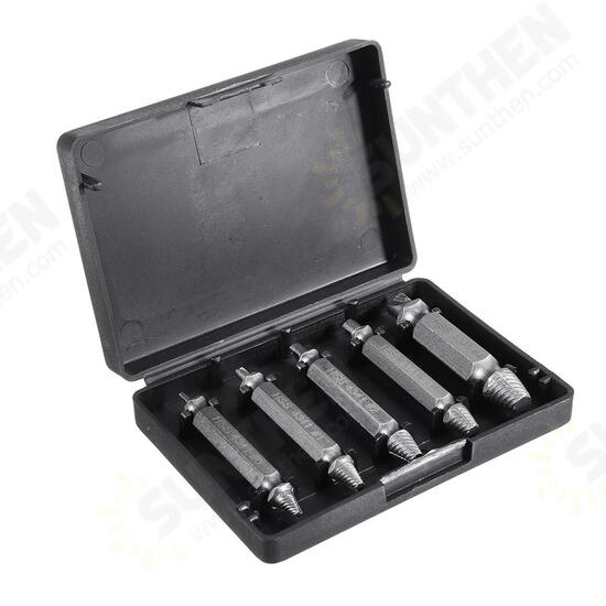 5pcs HSS Double Side Damaged Screw Extractor Out Remover Bolt Stud Tool 5pcs HSS Double Side Damaged Screw Extractor Out Remover Bolt Stud Tool