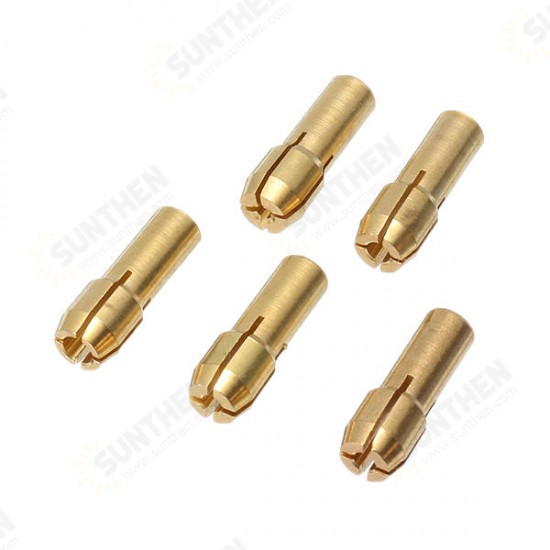 6Pcs Brass Drill Chuck Adapter Set 1-3mm Drill Chuck Collets for Rotary Tool 6Pcs Brass Drill Chuck Adapter Set 1-3mm Drill Chuck Collets for Rotary Tool