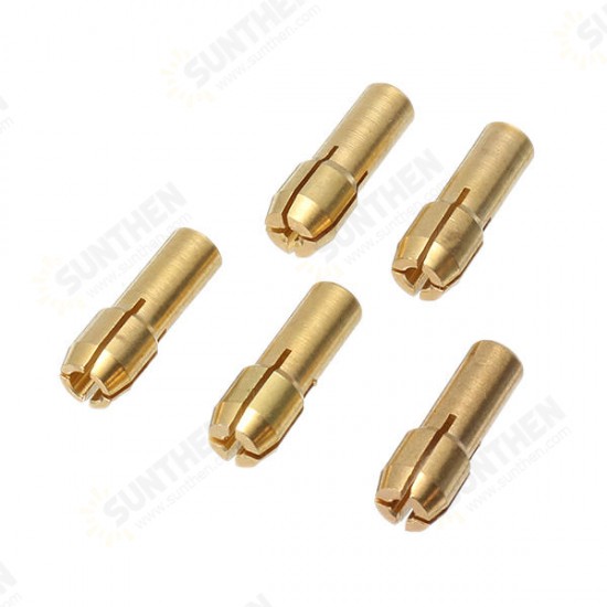 6Pcs Brass Drill Chuck Adapter Set 1-3mm Drill Chuck Collets for Rotary Tool