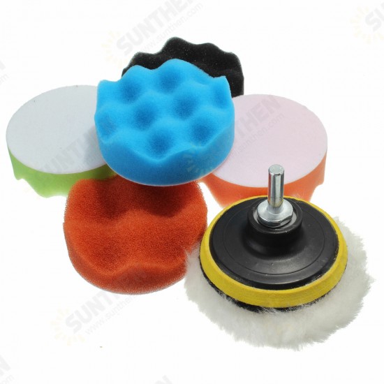 7pcs 3/5/6/7 Inch Sponge Polishing Waxing Buffing Pads Kit for Car polisher 7pcs 3/5/6/7 Inch Sponge Polishing Waxing Buffing Pads Kit for Car polisher