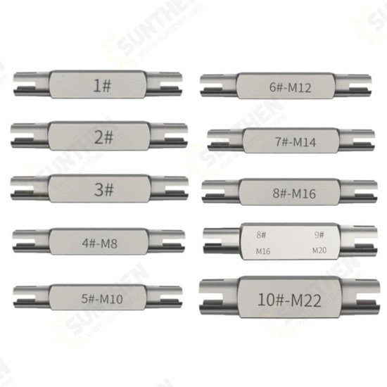 Hexagonal Double-end Screw Tap Extractor Multi-size Broken Head Tap Remover Hexagonal Double-end Screw Tap Extractor Multi-size Broken Head Tap Remover