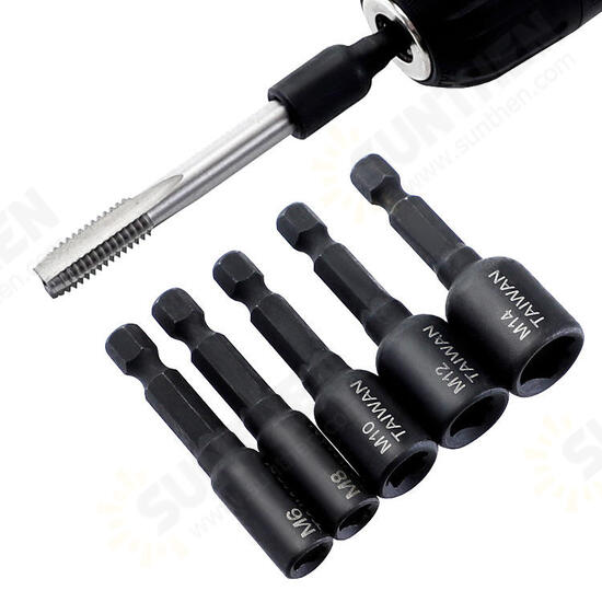 M4-M16 Screw Tap Socket Adapter 1/4 Inch Hex Shank Machine Tap Square Driver Thread Tap Adapter for Electric Drill M4-M16 Screw Tap Socket Adapter 1/4 Inch Hex Shank Machine Tap Square Driver Thread Tap Adapter for Electric Drill