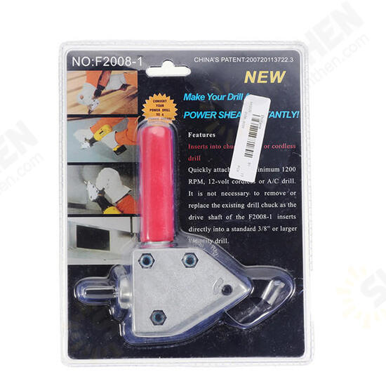 Metal Sheet Cutter Adapter Iron Sheet Wire Netting Nibbler Cutter for Electric Drill