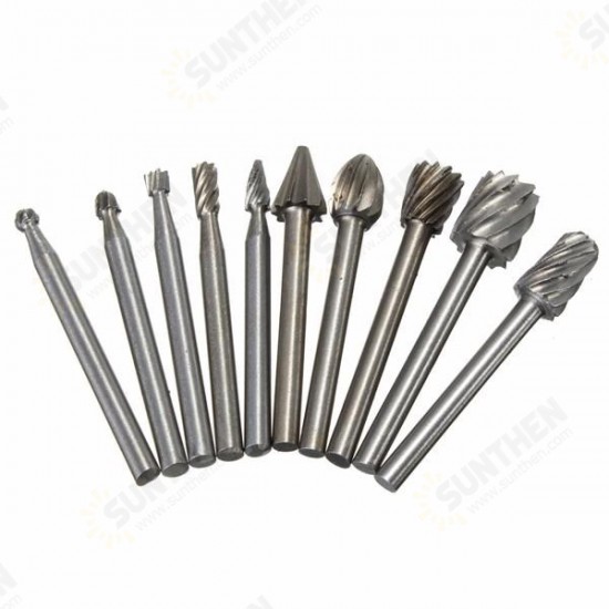 RB2 10pcs HSS Router Bit Burr For Dremel and Rotary Engraving Wood Working Tool RB2 10pcs HSS Router Bit Burr For Dremel and Rotary Engraving Wood Working Tool