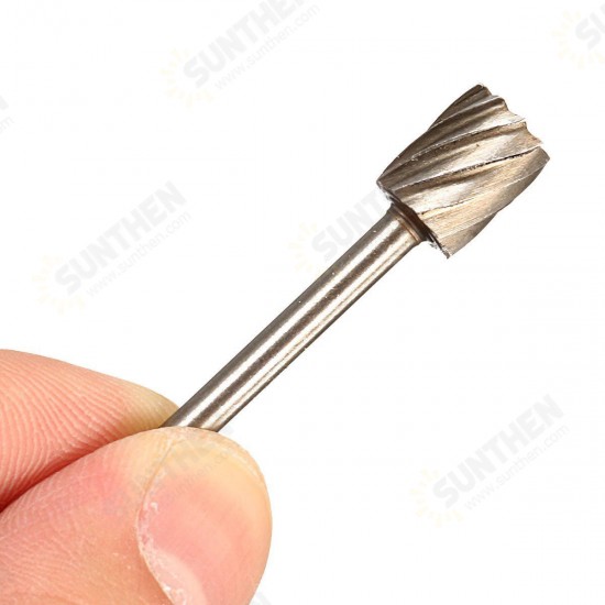 RB2 10pcs HSS Router Bit Burr For Dremel and Rotary Engraving Wood Working Tool