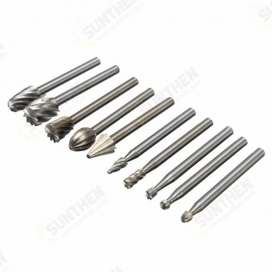 RB2 10pcs HSS Router Bit Burr For Dremel and Rotary Engraving Wood Working Tool RB2 10pcs HSS Router Bit Burr For Dremel and Rotary Engraving Wood Working Tool