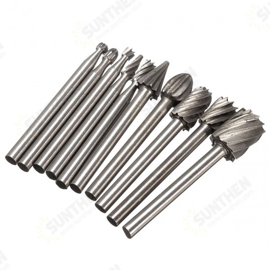 RB2 10pcs HSS Router Bit Burr For Dremel and Rotary Engraving Wood Working Tool RB2 10pcs HSS Router Bit Burr For Dremel and Rotary Engraving Wood Working Tool
